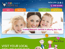 Tablet Screenshot of kidsandfamilydental.com